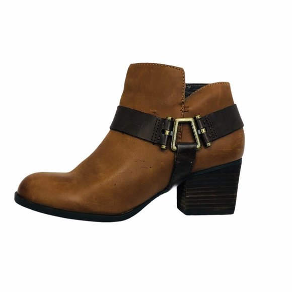 Aldo Shoes - Aldo Arielle Brown & Cognac Ankle Heel Bootie